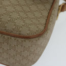 CELINE Macadam Canvas Shoulder Bag Beige Auth 63574-14