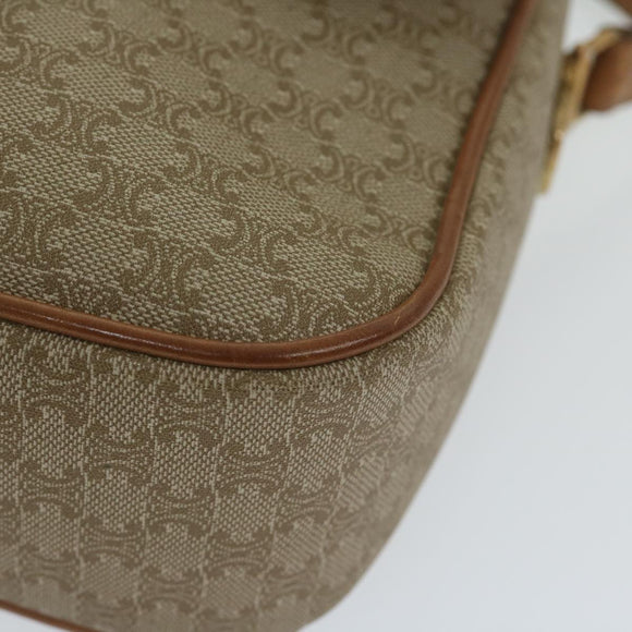 CELINE Macadam Canvas Umhängetasche Beige Auth 63574