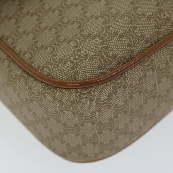 CELINE Macadam Canvas Umhängetasche Beige Auth 63574