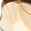 CELINE Macadam Canvas Shoulder Bag Beige Auth 63574-20