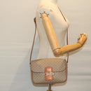 CELINE Macadam Canvas Shoulder Bag Beige Auth 63574-22
