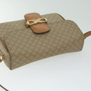 CELINE Macadam Canvas Shoulder Bag Beige Auth 63574-6