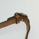 CELINE Macadam Canvas Shoulder Bag Beige Auth 63574-8