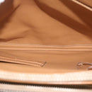 CELINE Macadam Canvas Clutch Bag PVC Leather Brown Auth 63592-10