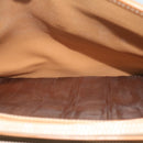 CELINE Macadam Canvas Clutch Bag PVC Leather Brown Auth 63592-18