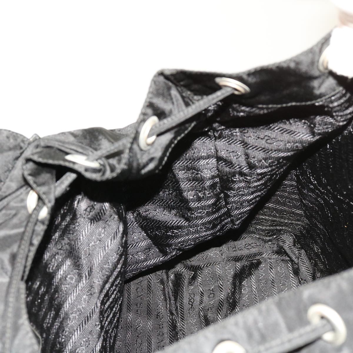 PRADA Backpack Nylon Black Auth 63670