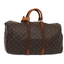 LOUIS VUITTON Monogram Keepall Bandouliere 50 Boston Bag M41416 LV Auth 63736-1
