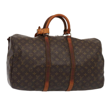 LOUIS VUITTON Monogram Keepall Bandouliere 50 Boston Bag M41416 LV Auth 63736