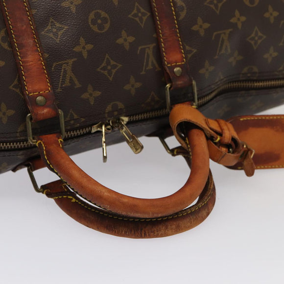 LOUIS VUITTON Monogram Keepall Bandouliere 50 Boston Bag M41416 LV Auth 63736