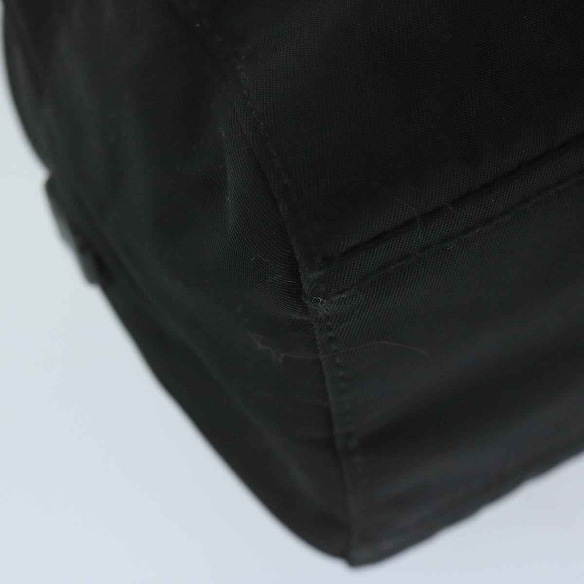 PRADA Hand Bag Nylon Black Auth 63754