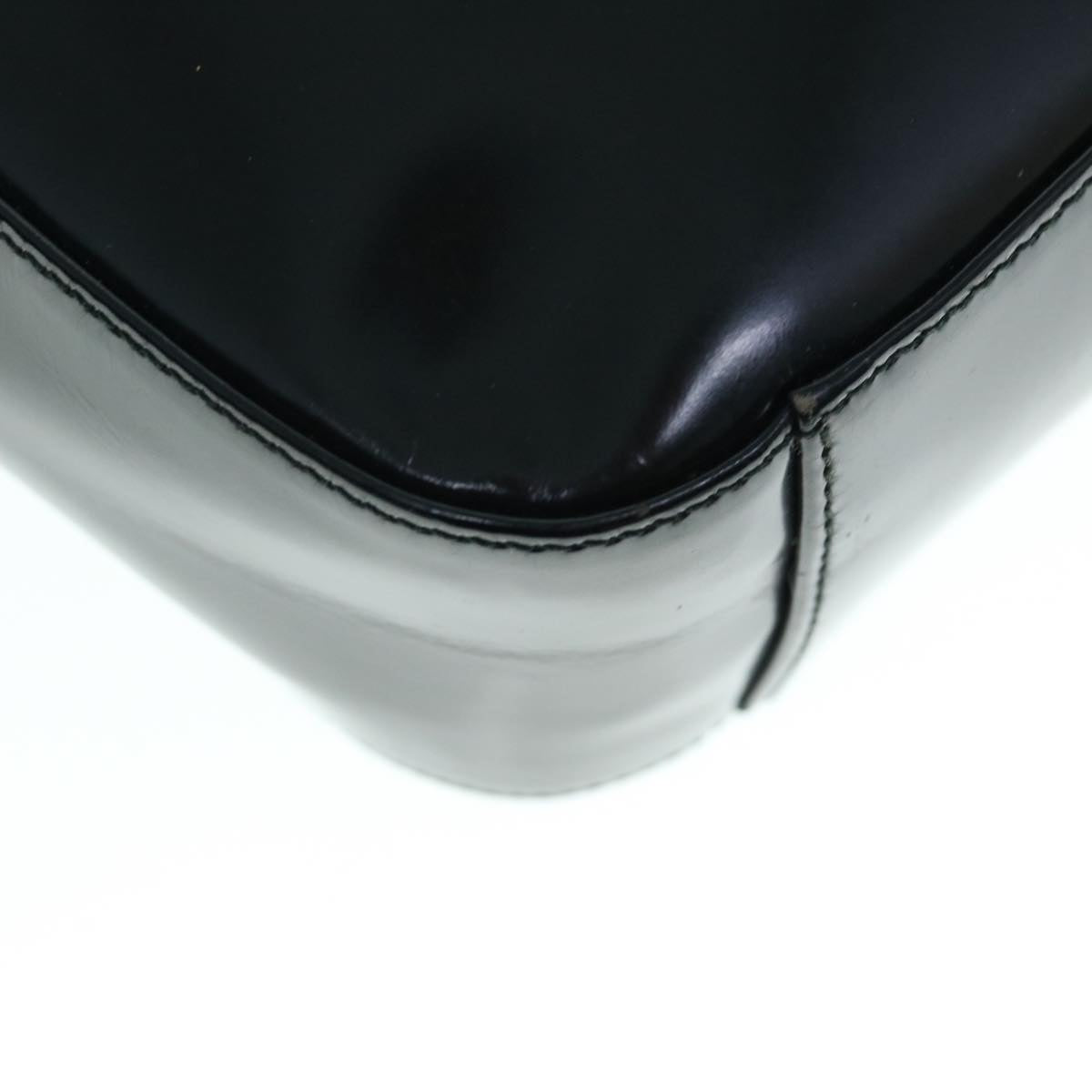 GUCCI Interlocking Shoulder Bag Patent leather Black 000 0506 Auth 63764