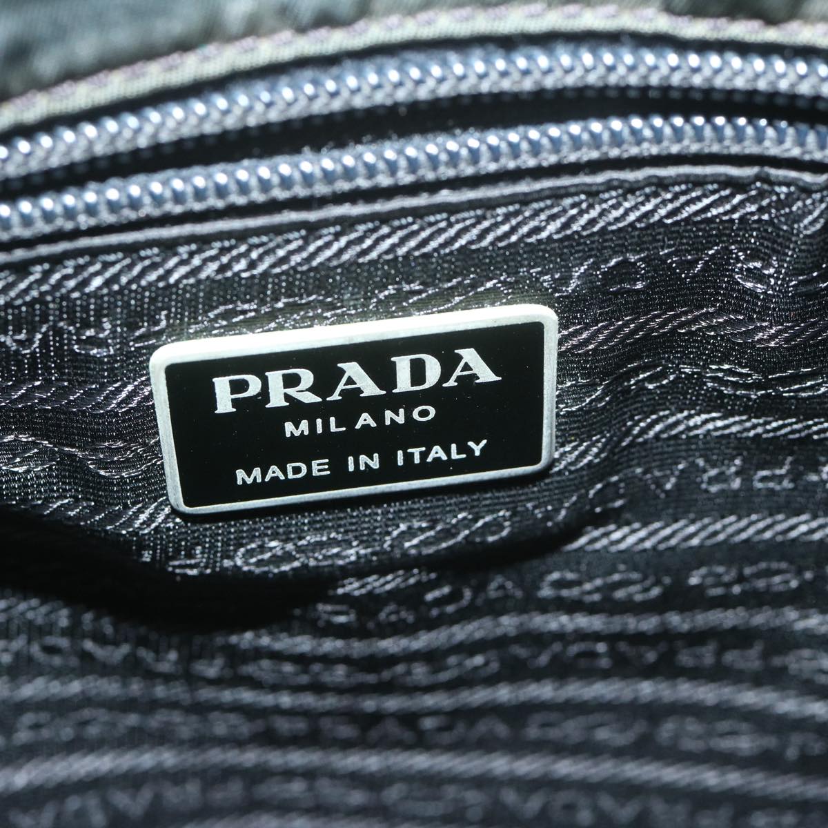 PRADA Shoulder Bag Nylon Black Auth 63791