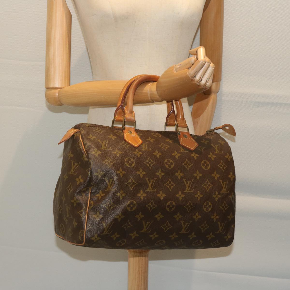 LOUIS VUITTON Monogram Speedy 30 Hand Bag M41526 LV Auth 63799