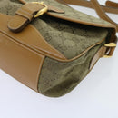 GUCCI GG Canvas Shoulder Bag Khaki 007 2854 0246 Auth 63803-8