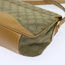GUCCI GG Canvas Shoulder Bag Khaki 007 2854 0246 Auth 63803-16