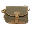 GUCCI GG Canvas Shoulder Bag Khaki 007 2854 0246 Auth 63803-13