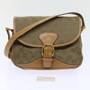 GUCCI GG Canvas Shoulder Bag Khaki 007 2854 0246 Auth 63803-12
