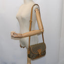 GUCCI GG Canvas Shoulder Bag Khaki 007 2854 0246 Auth 63803-26