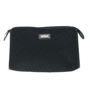 Christian Dior Trotter Canvas Clutch Bag Black Auth 63884-13