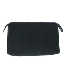 Christian Dior Trotter Canvas Clutch Bag Black Auth 63884 - 0