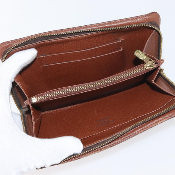 LOUIS VUITTON Monogram Porte Monnaie Zip Long Wallet M61727 LV Auth 63890