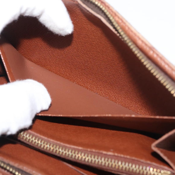 LOUIS VUITTON Monogram Porte Monnaie Zip Long Wallet M61727 LV Auth 63890