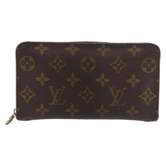 LOUIS VUITTON Monogram Porte Monnaie Zip Long Wallet M61727 LV Auth 63890