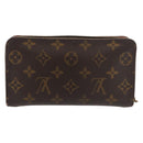 LOUIS VUITTON Monogram Porte Monnaie Zip Long Wallet M61727 LV Auth 63890-2