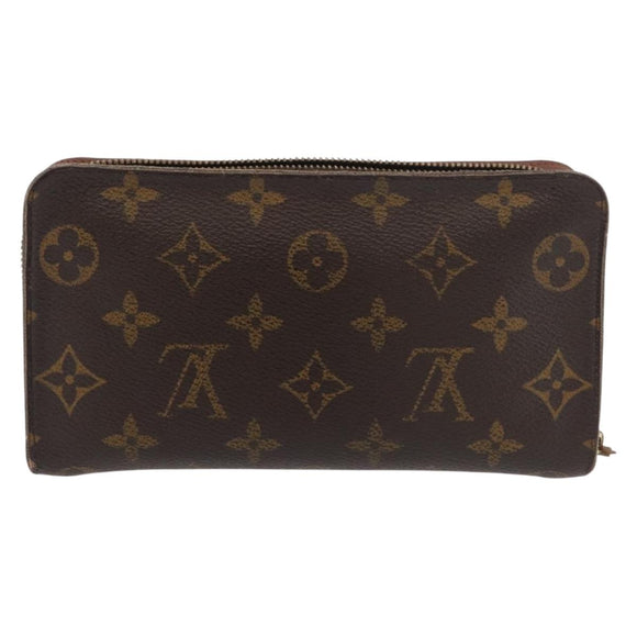 LOUIS VUITTON Monogram Porte Monnaie Zip Long Wallet M61727 LV Auth 63890