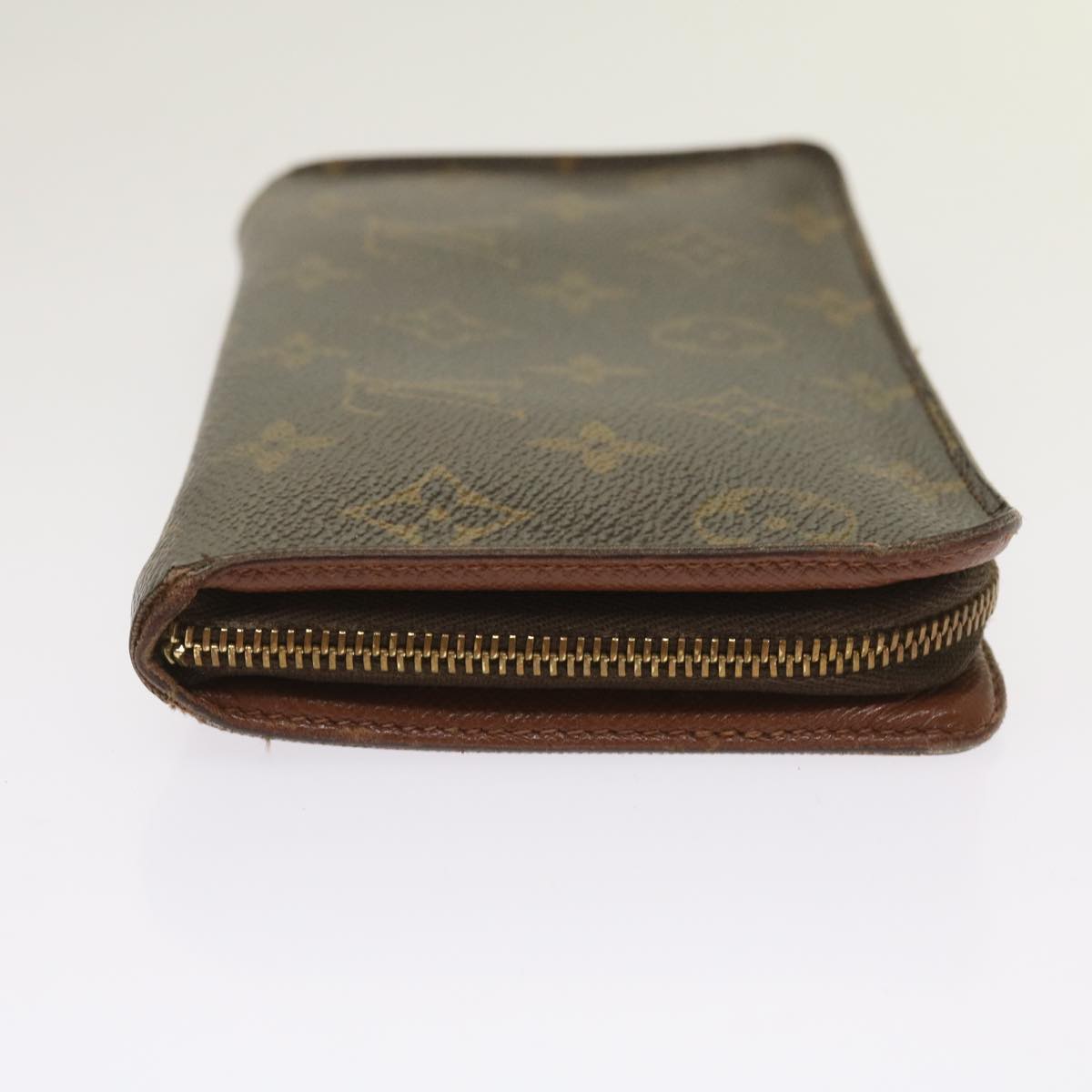 LOUIS VUITTON Monogram Porte Monnaie Zip Long Wallet M61727 LV Auth 63890