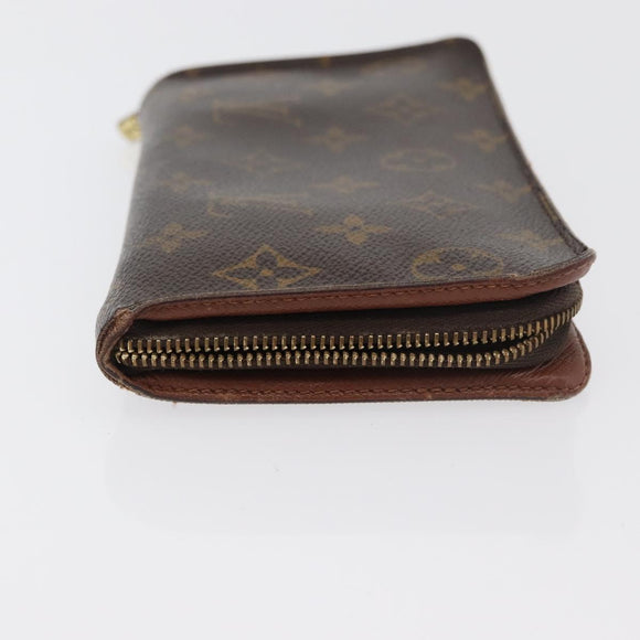 LOUIS VUITTON Monogram Porte Monnaie Zip Long Wallet M61727 LV Auth 63890