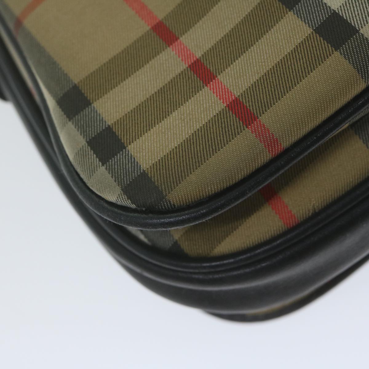 Burberrys Nova Check Shoulder Bag Canvas Beige Auth 63902