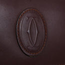 CARTIER Clutch-Tasche Leder Weinrot Original 63905-9