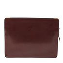 CARTIER Clutch-Tasche Leder Weinrot Original 63905-2