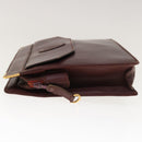 CARTIER Clutch-Tasche Leder Weinrot Original 63905-3