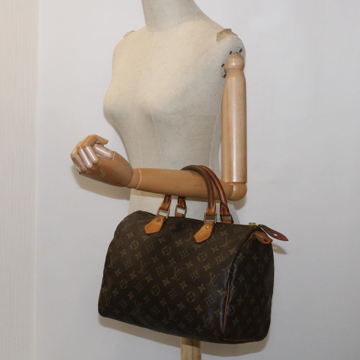 LOUIS VUITTON Monogram Speedy 30 Hand Bag M41526 LV Auth 63971