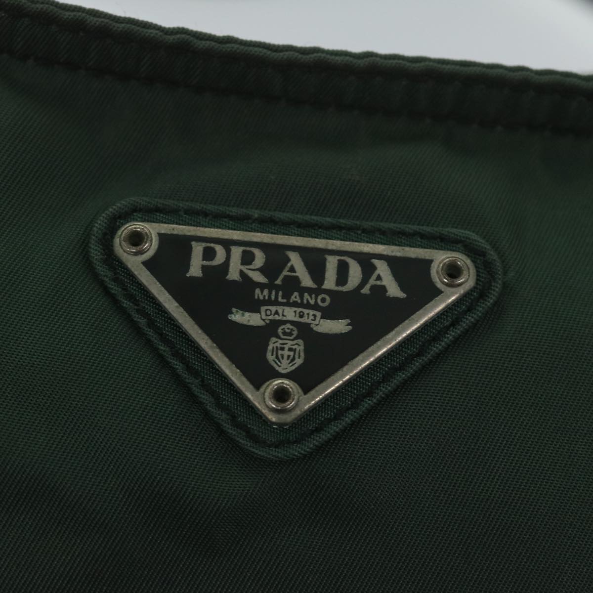 PRADA Shoulder Bag Nylon Green Auth 63977