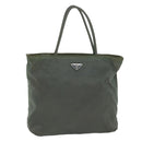 PRADA Hand Bag Nylon Khaki Auth 63982-1
