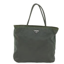 PRADA Hand Bag Nylon Khaki Auth 63982-13