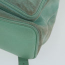 GUCCI Bamboo Backpack Suede Light Blue Auth 63986-14