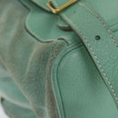 GUCCI Bamboo Backpack Suede Light Blue Auth 63986-9