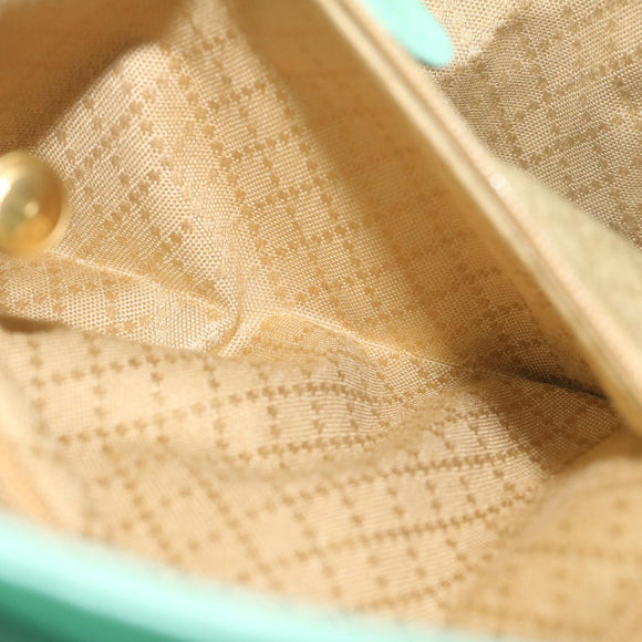 GUCCI Bamboo Backpack Suede Light Blue Auth 63986