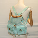 GUCCI Bamboo Backpack Suede Light Blue Auth 63986-22