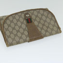 GUCCI GG Canvas Web Sherry Line Clutch Bag PVC Beige Green Red Auth 64005-5