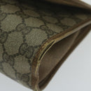 GUCCI GG Canvas Web Sherry Line Clutch Bag PVC Beige Green Red Auth 64005-13