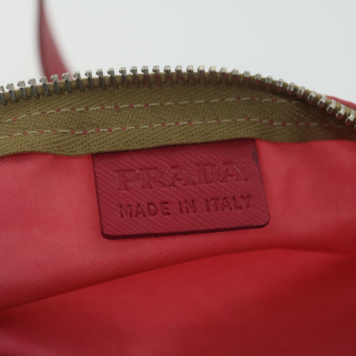 PRADA Hand Bag Nylon Pink Auth 64010