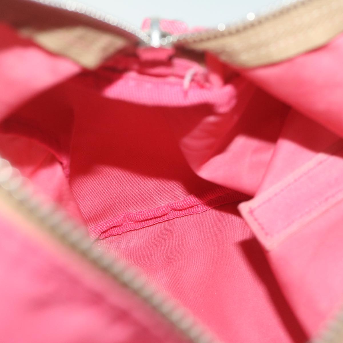 PRADA Hand Bag Nylon Pink Auth 64010