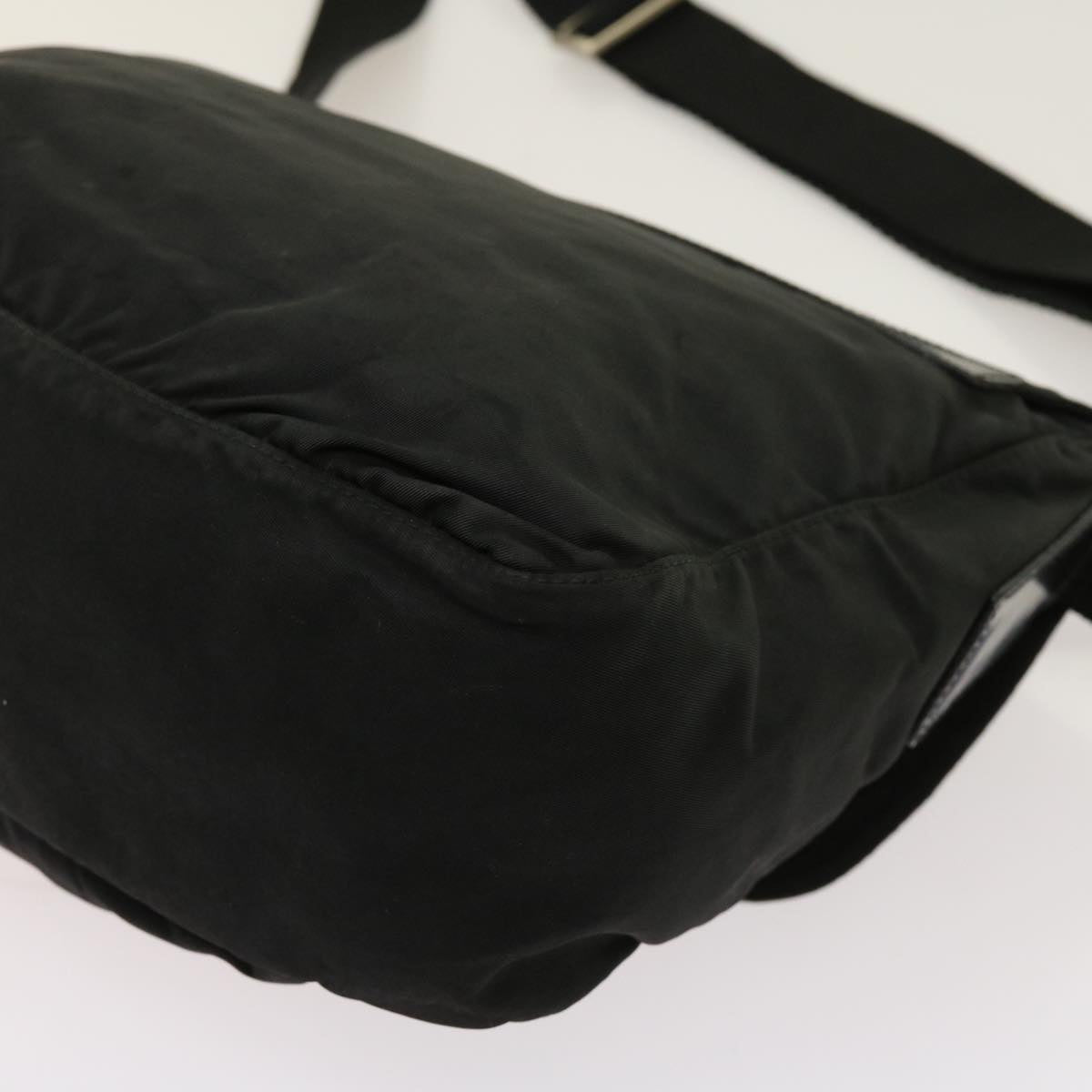 PRADA Shoulder Bag Nylon Black Auth 64011