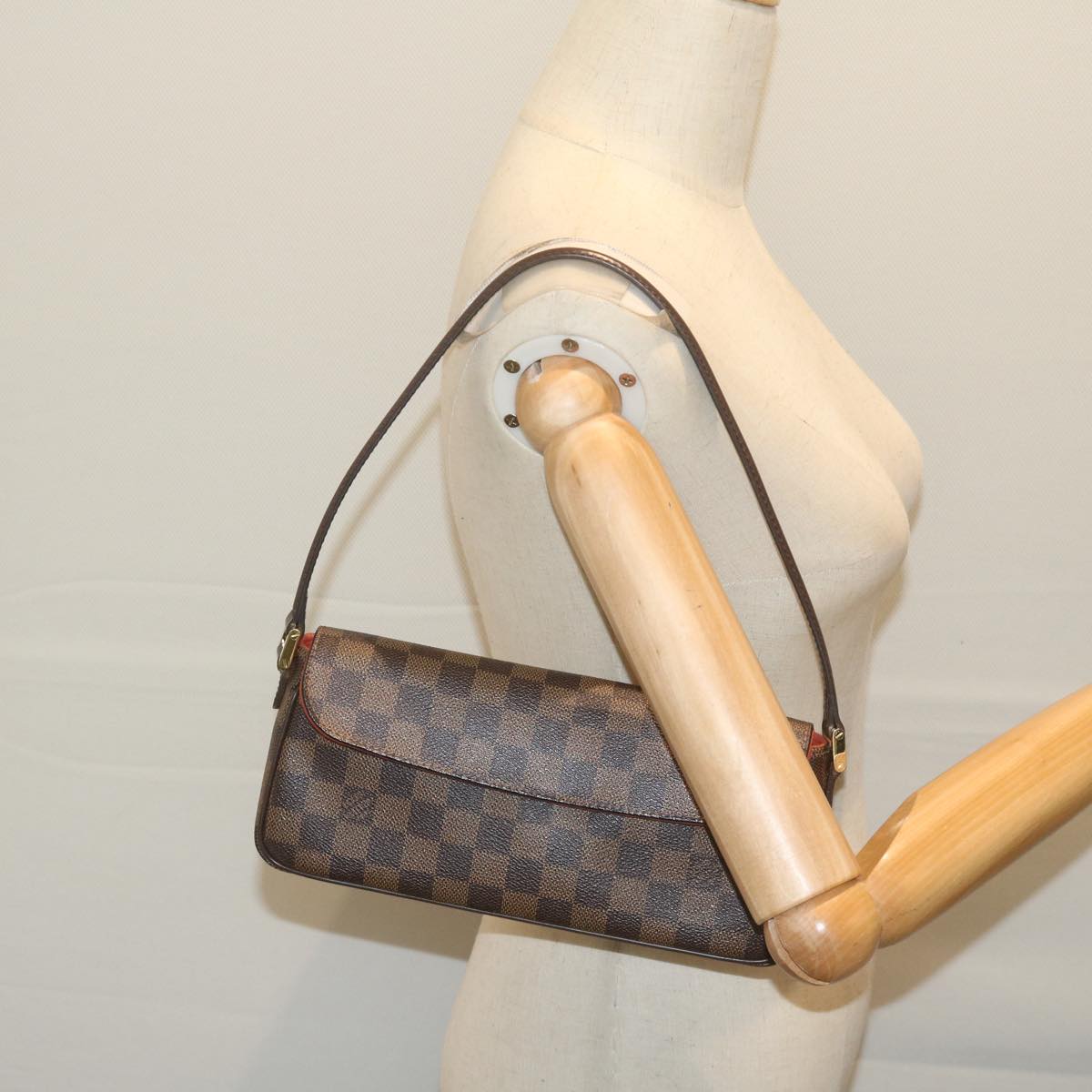 LOUIS VUITTON Damier Ebene Recoleta Shoulder Bag N51299 LV Auth 64038