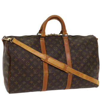 LOUIS VUITTON Monogram Keepall Bandouliere 50 Boston Bag M41416 LV Auth 64105